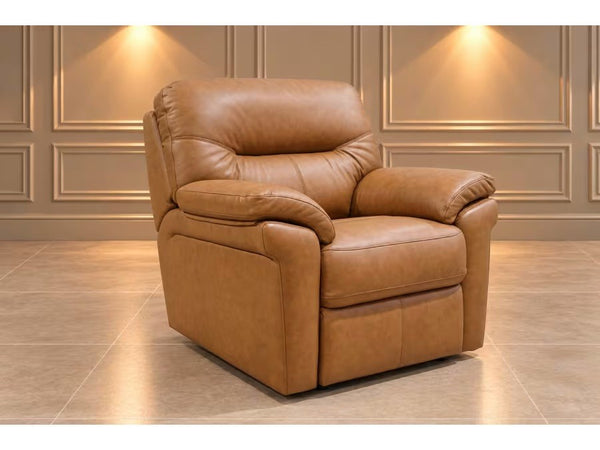G Plan Seattle texas tan leather standard arm chair0