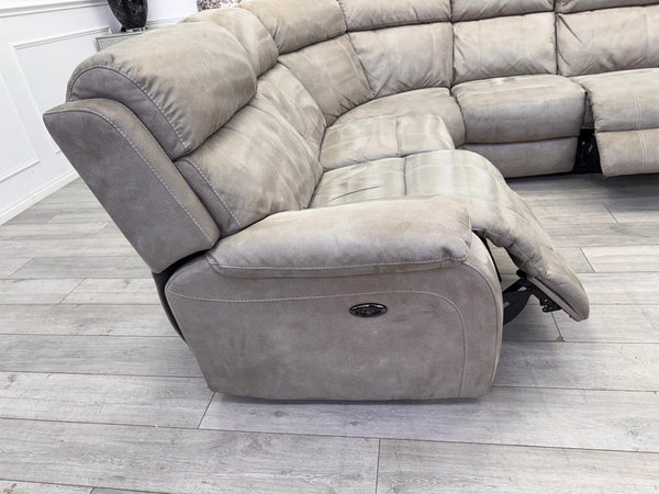 Furniture Village Moreno Power Reclining Corner Sofa In Beige Fabric19