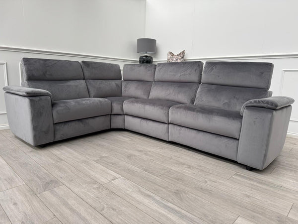 Furniture Village Nicoletti Davide Modular Corner Sofa Grey Velvet RRP £449515