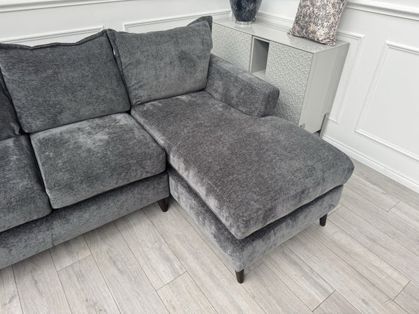 Furniture Village Sofia Dark Grey Fabric Corner Sofa with Chaise End14