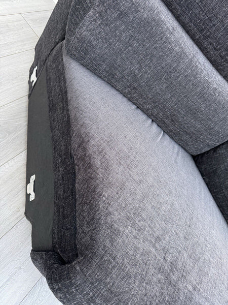 DFS Black Fabric Corner Sofa Power Recliner Modular Sofa3