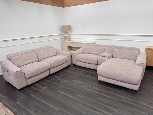 FV Xavier 3 + 2 Seater Lounger Corner Sofa Set Power Recliner & Headrests18