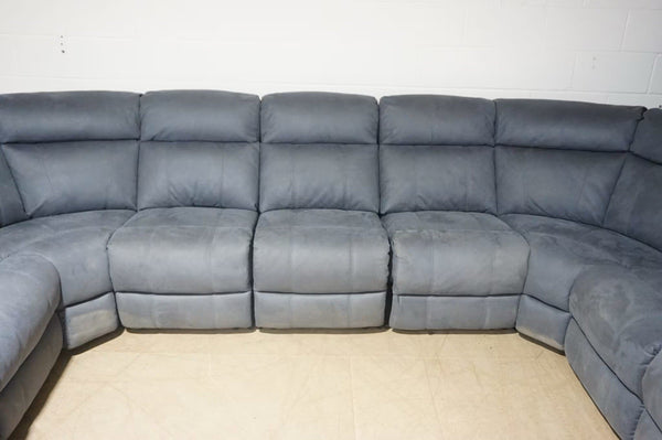 FV Moreno ocean blue saddle fabric standard XL 9 piece U Shape Corner Sofa4