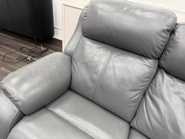 G Plan Kingsbury Capri Seal Leather 3 Seater Curved Sofa Power Recliner11