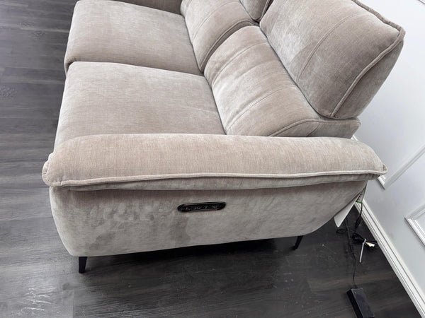 FV Jude 2 Seater Beige Chenille Power Recliner Sofa with Telescopic Headrests10