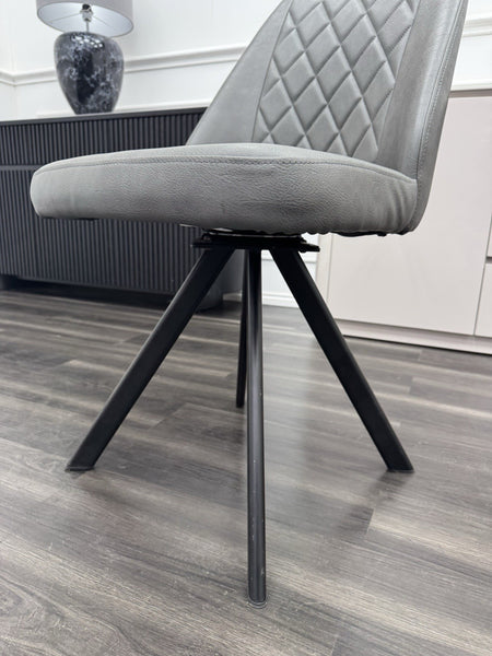 Furniture Village Mars/Jupiter Grey faux leather swivel dining chair (Pre-sale)9