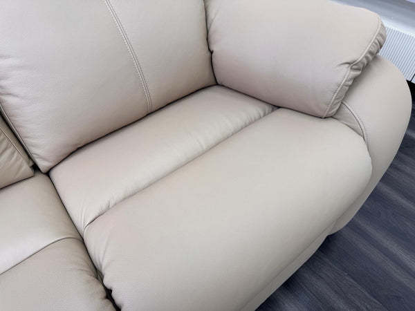 G Plan Kingsbury Beige  Leather 3 Seater Sofa Power Recliner Headrest & Lumbar22
