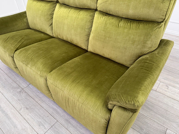Sofology Parker Static 3 Seater Green Fabric Sofa7