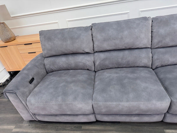 Furniture Village Nixon Large 4 Seater Sofa Power Recliner In Grey Lux Velvet11