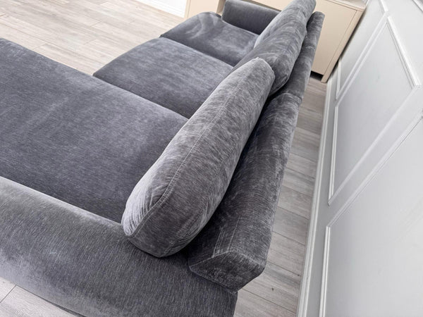 DFS Sydney RHF Corner Sofa Chaise End Charcoal Grey Chenille8