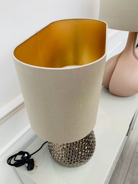 BRAND NEW Sofology Whinfell Table Lamp & Shade - Bronze/Natural RRP £1992