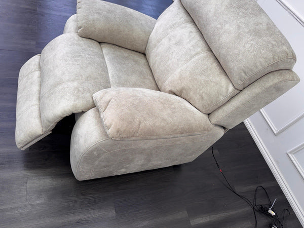 Furniture Village Moreno Cream Fabric Armchair Electric Power Recliner16