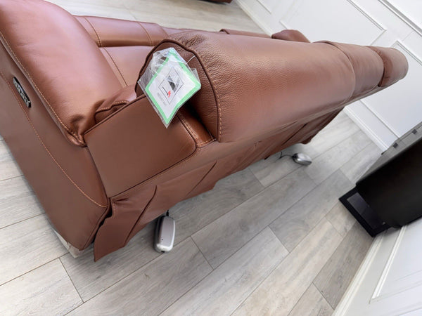 Furniture Village Moreno Power Recliner 3 Seater Sofa Brown Leather8