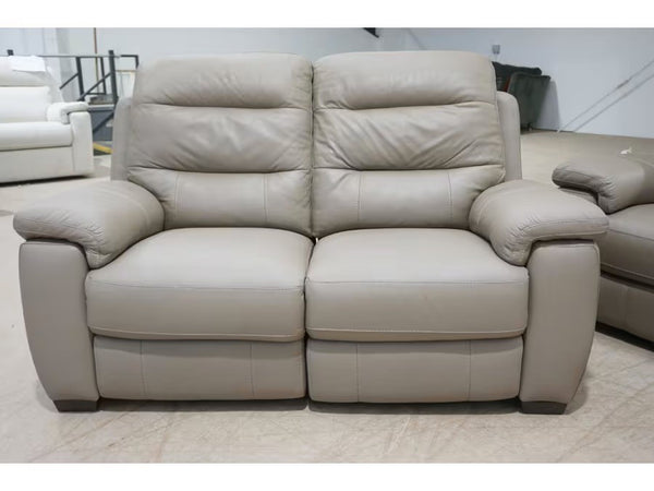 Furniture Village Taupe Leather Power Recliner 3 & 2 Seater Sofa Set5