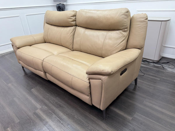 DFS Wren Power Recliner 3 Seater Sofa In Taupe Leather5