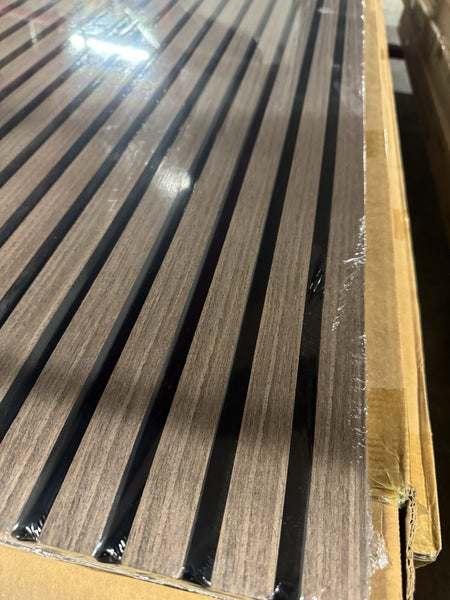 Acoustic Slat Wood Wall Panel Modern Interior Media Wall - dark oak 2.4m x 0.6m1