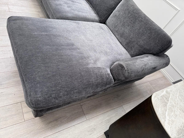 DFS Sydney RHF Corner Sofa Chaise End Charcoal Grey Chenille11