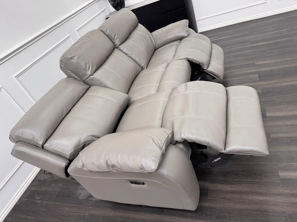 Furniture Village Moreno Power Recliner 3 Seater Sofa Grey Leather2