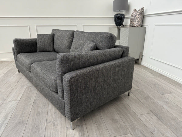 DFS Grey Fabric 3 Seater Sofa7