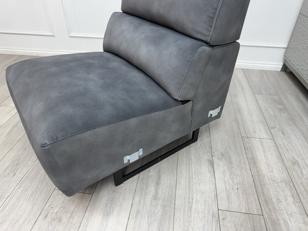 Sofology Dakota Middle Section Dark Grey Velvet Fabric3