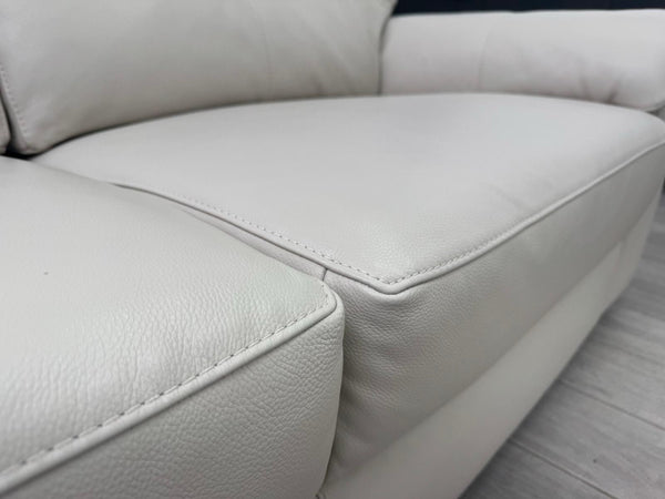 Furniture Village Hetty 3 + 3 Seater Sofa Set in Ivory/Off White Leather13