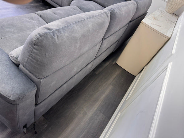 Furniture Village Moet Dark Grey Fabric Power Recliner Corner Sofa Headrests20