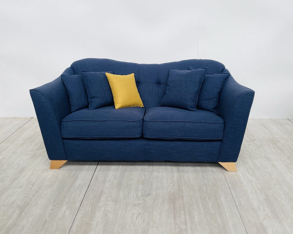 New Sofology Bartelli Navy Blue Fabric 2 Seater Sofa2