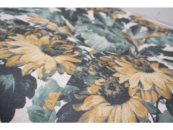 Duresta designer floral patterned fabric large circular footstool2