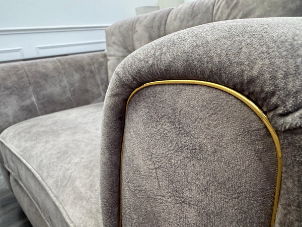 FURNITURE VILLAGE ARIANA 3 Seater Sofa Cuddle Set Classic Back Dapple Chocolate16