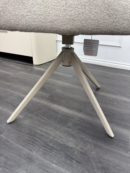 FV Mirage Taupe Beige Fabric Swivel Dining Chair With Arms set of 6 (Delivery)6