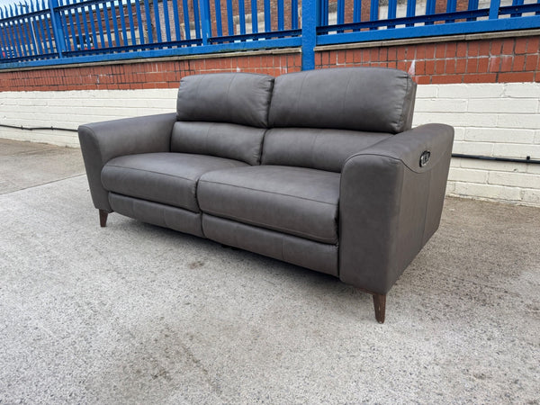 La-Z-Boy Dark Grey Leather 3 Seater Power Recliner Sofa13