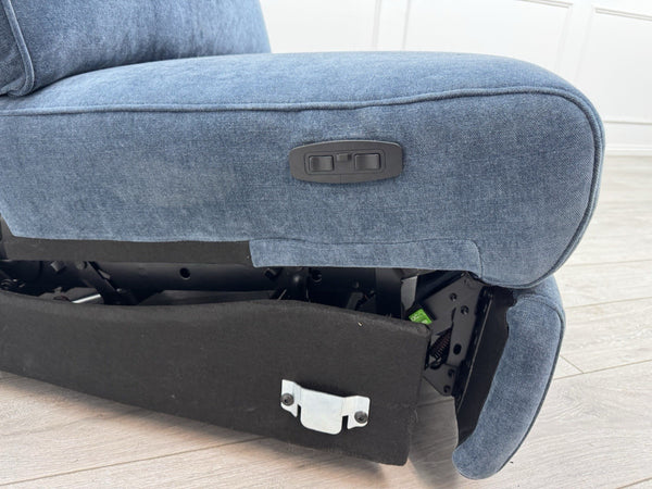 Sofology Plaza Middle Section Power Recliner & Headrest Chenille Denim Blue16