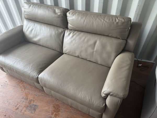 Furniture Village 3 Seater Sofa Power Recliners & Headrests Taupe Leather9