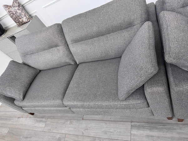 Furniture Village UNIQA Grey Fabric 3 Seater Power Recliner & Loveseat Sofa Set9