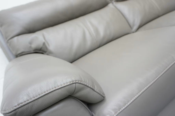 Furniture Village Elephant grey leather standard 3 + 2 seater sofa Set4