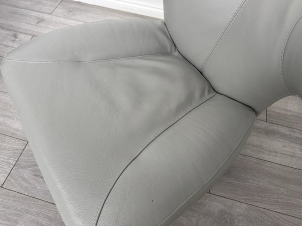 Fabbrica Accent Chair Grey Genuine Leather4