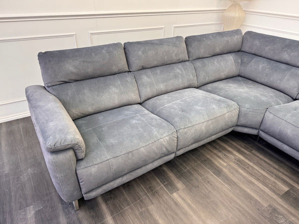 Furniture Village Moet Dark Grey Fabric Power Recliner Corner Sofa Headrests10