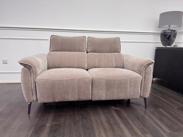 FV Jude 2 Seater Beige Chenille Power Recliner Sofa with Telescopic Headrests12