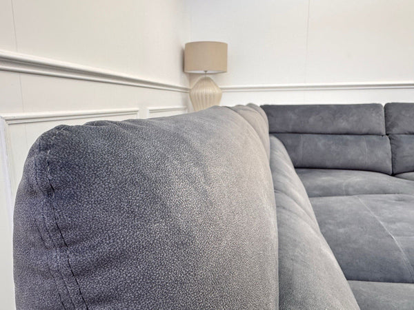 Furniture Village Moet Dark Grey Fabric Power Recliner Corner Sofa Headrests18