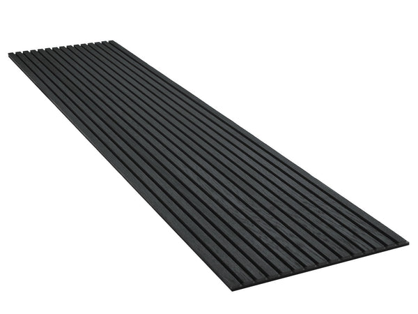 NEW Premium Acoustic Slat Real Wood Wall Panel - Black / 2.4m x 0.6m (1.44m2)4