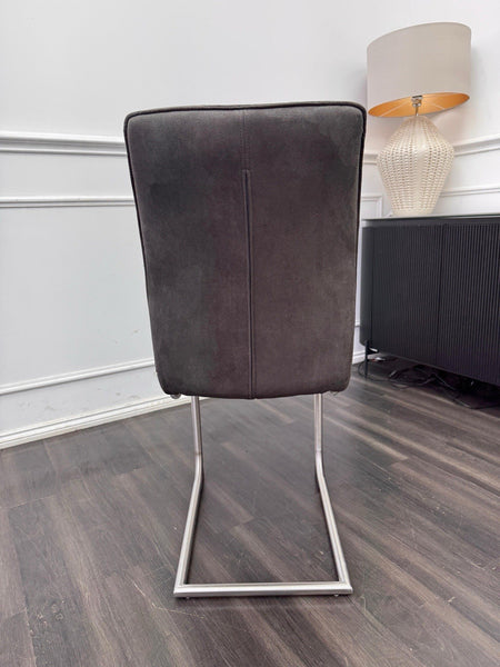 Furniture Village Fusion Grey Fabric Cantilever Dining Chair (Pre-sale)8