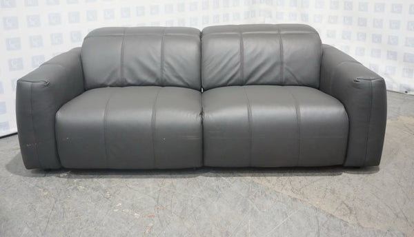 Furniture Village 3 Seater Sofa Power Recliners & Headrests Charcoal Leather1
