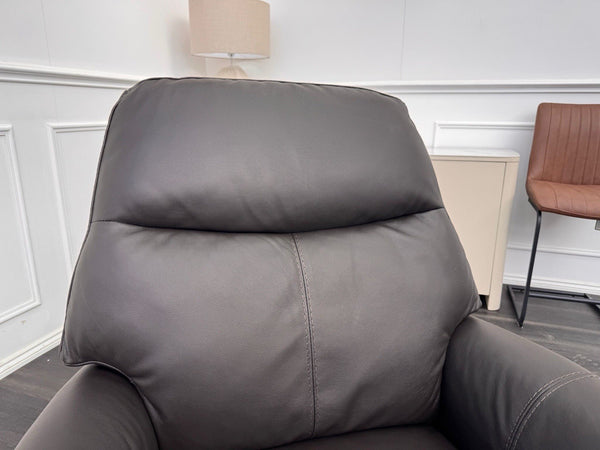 FV Lille Dark Brown Leather Armchair Power Recliner12