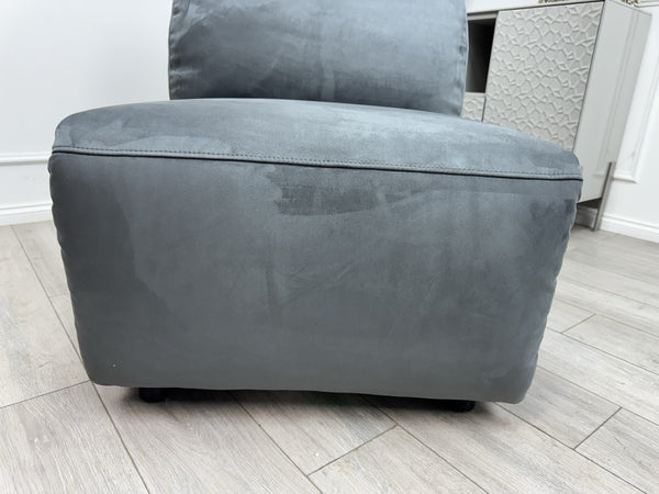 Sofology Parker Middle Section Dark Grey Microfibre Fabric7