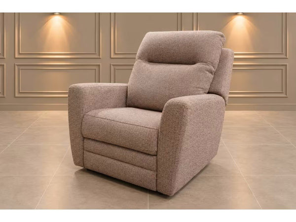 Parker Knoll Chicago dark pink fabric power recliner armchair0