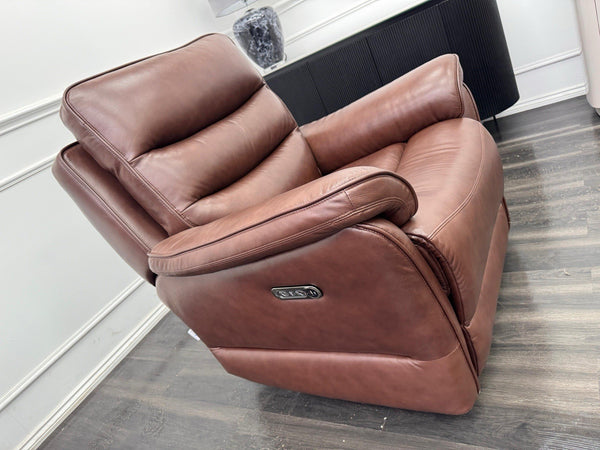 LAZY BOY Anderson Power Recliner Armchair In Brown Leather14