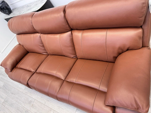 Furniture Village Moreno Power Recliner 3 Seater Sofa Brown Leather21