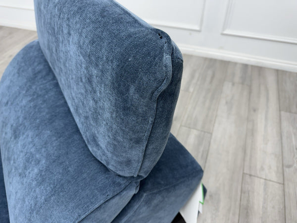 Sofology Plaza Middle Section Power Recliner & Headrest Chenille Denim Blue9