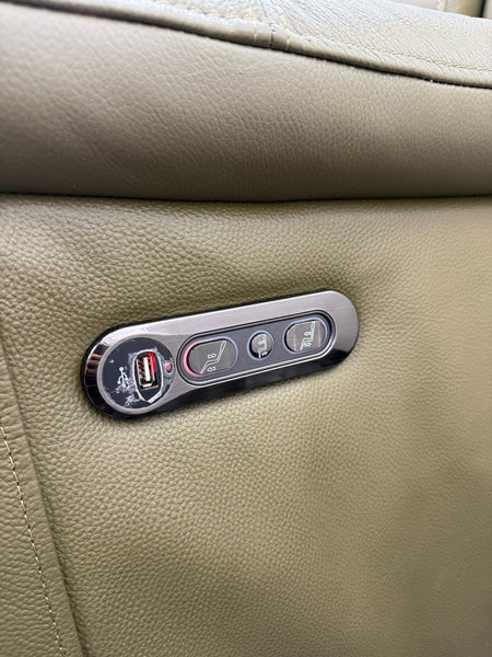 DFS Wren Power Recliner 3+3 Seater Sofa Set In Sage Green Leather13