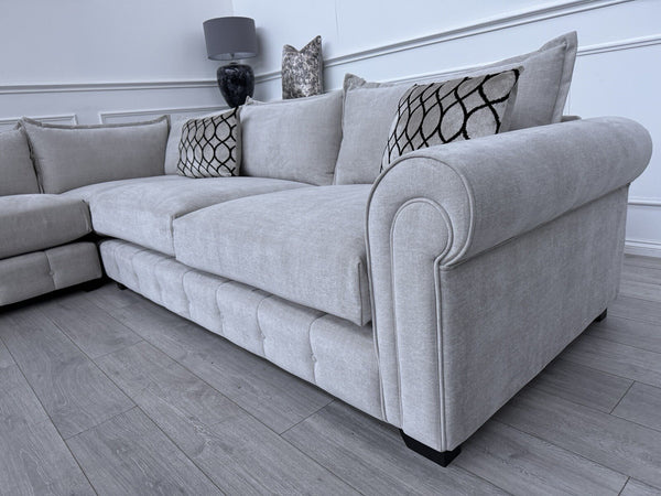 Furniture Village SUMPTUOUS Cream Fabric Corner Sofa 3/CNR/1 RRP £38955